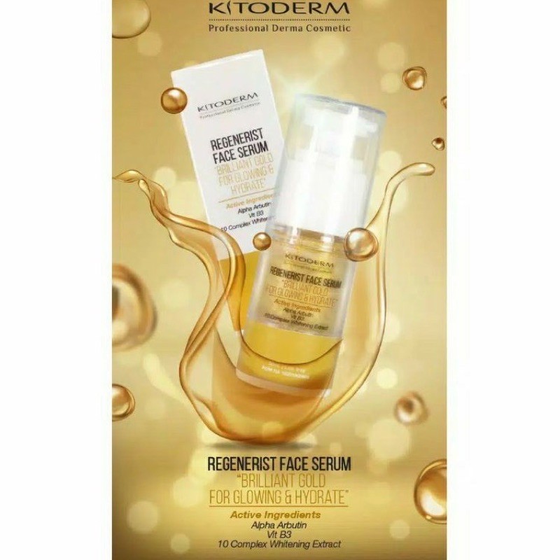 REGENERIST FACE SERUM BRILLIANT GOLD FOR GLOWING & HYDRATE KITODERM