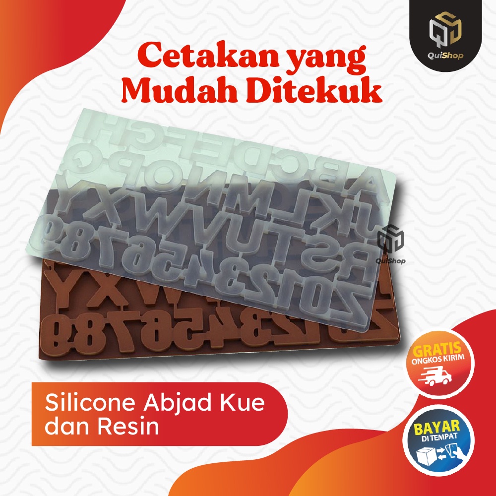 Cetakan Kue Puding Es Alphabet Silicone Abjad ABCD Peralatan Dapur Perlengkapan Rumah Termurah Berkualitas