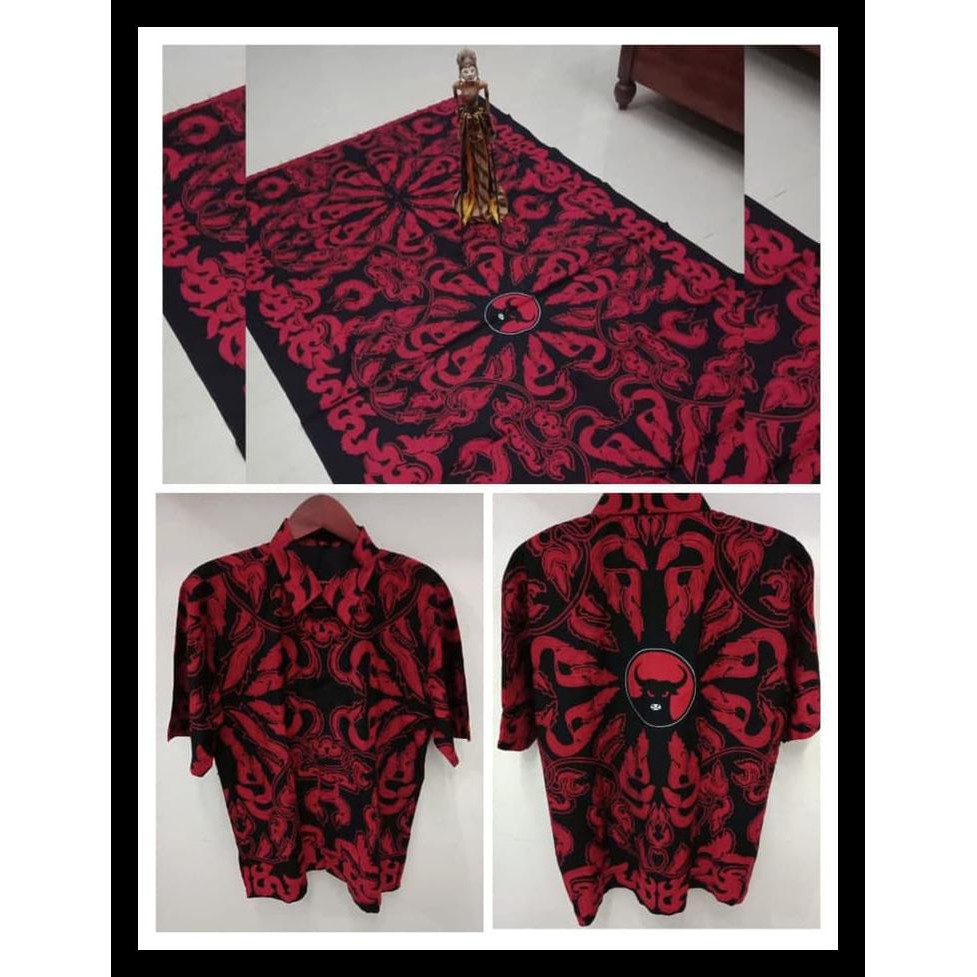 Batik Solo Kemeja Hem Pendek PDI Perjuangan PDI-P Barcellone Batik TERLENGKAP