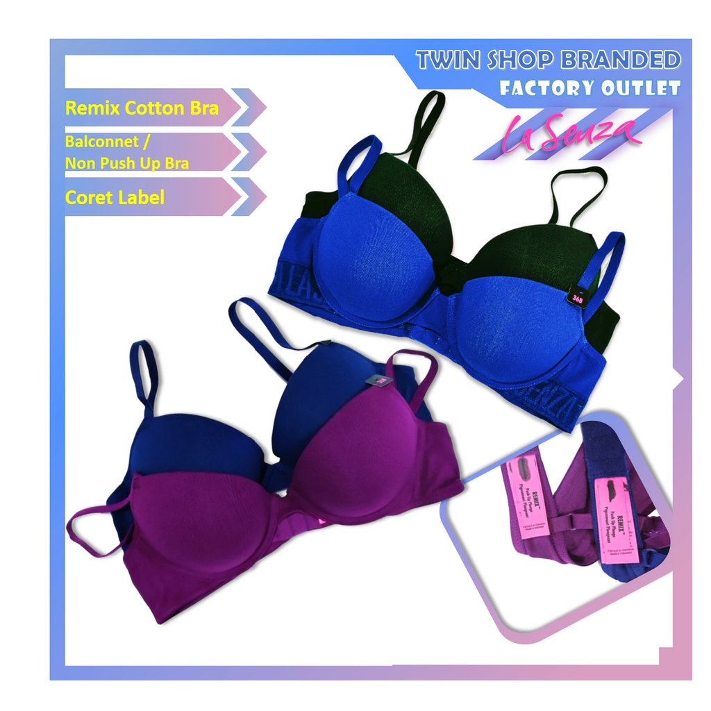 La Senza - Remix Lightly Demi Bra - Cotton Series- Balconnet Bra- Kode BAL