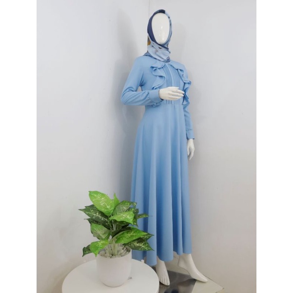 Dress Jasmine Biru|Gamis Jasmine