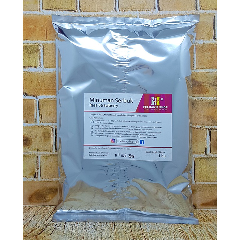 

1kg Strawberry Bubuk Minuman (Milkshake / Bubble Drink)