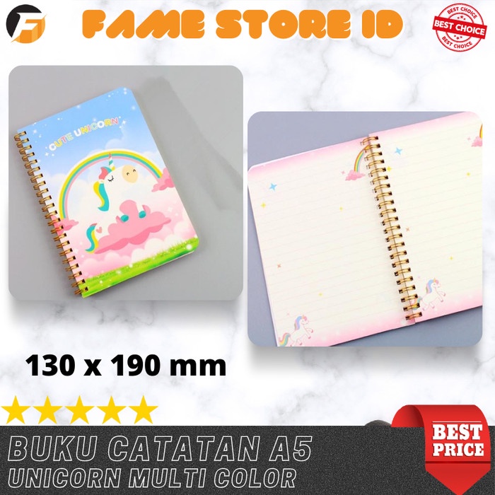 

[RESTOCK] Buku Catatan Bisnis Jurnal Catatan Harian Cover Kulit Hardcover A5 - Unicorn
