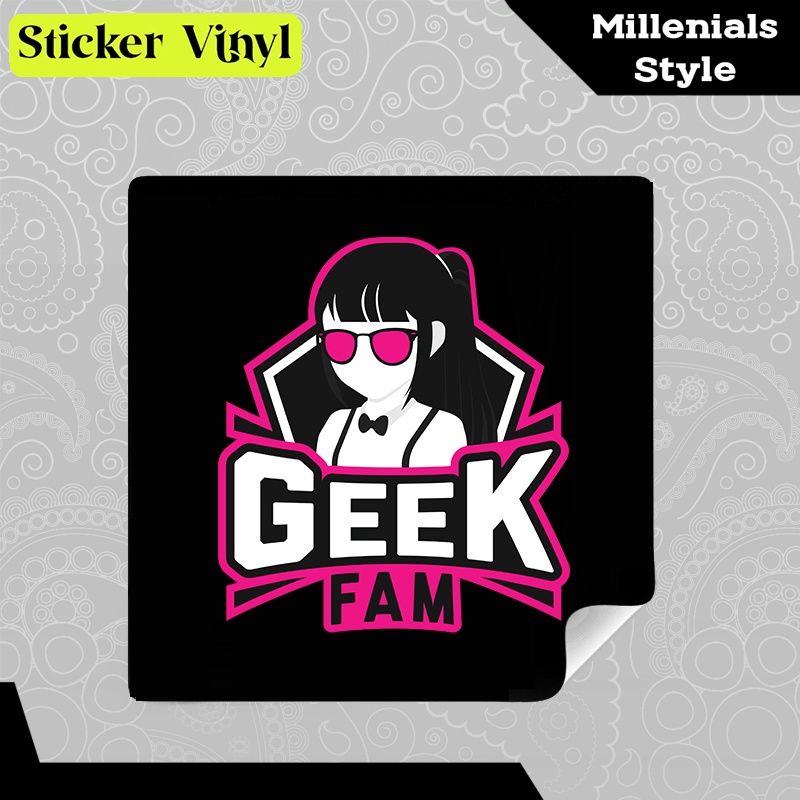 

Stiker Sticker Geek Fam Girls Esports Team Game Gaming Free Fire Mobile Legends Milenial Style Aesthetic Vinyl Satuan Anti Air