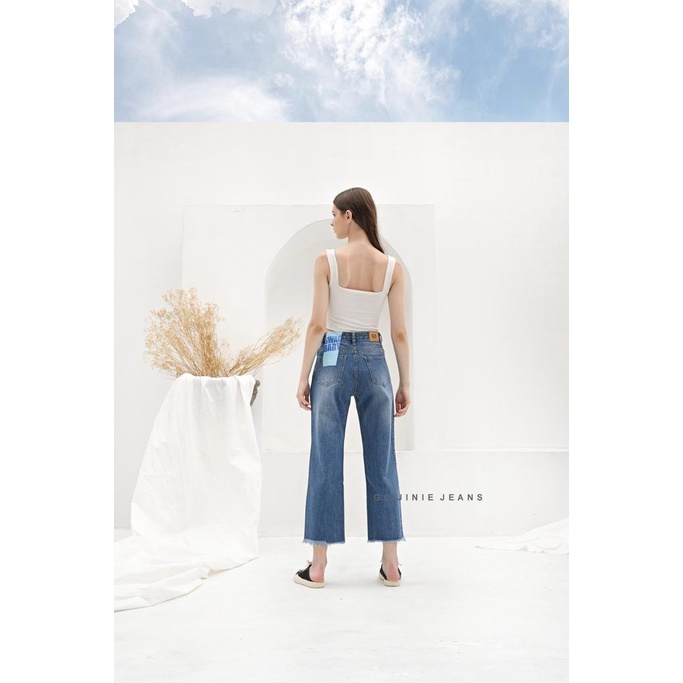 GOJINIEJEANS - Highwaist Kulot Kaki Unfinished - 4341 - SWAG BABY