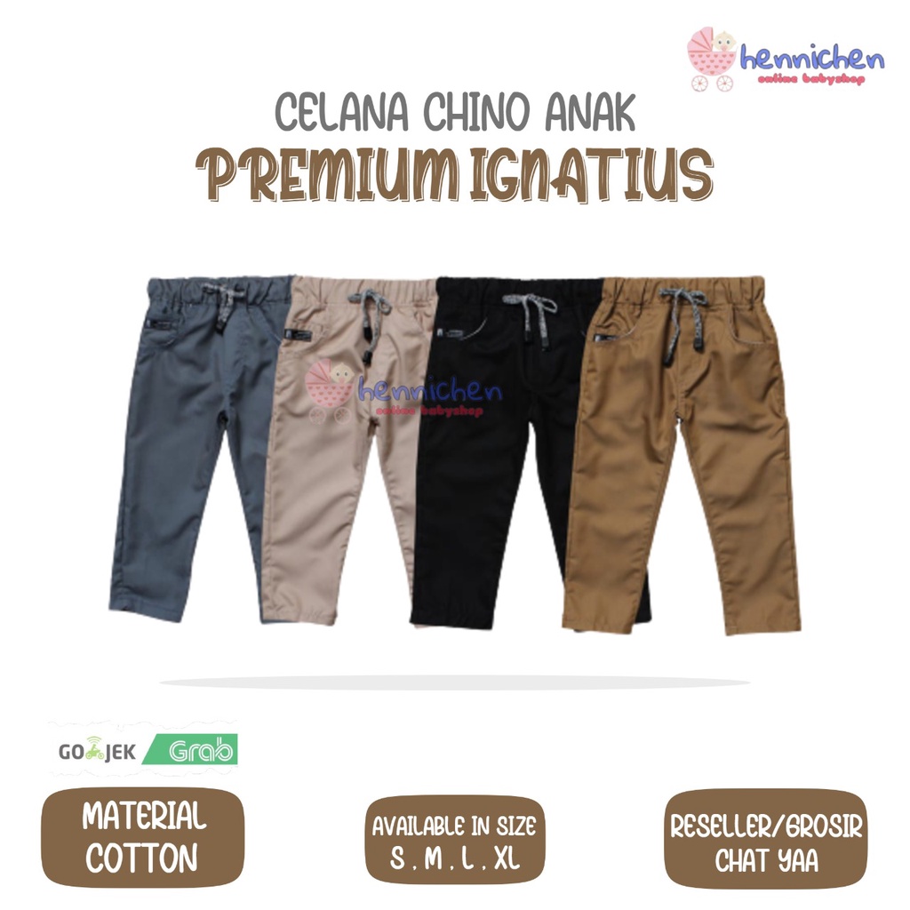 CELANA CHINO ANAK CELANA PANJANG ANAK PREMIUM IGNATIUS UNISEX 1-6 TAHUN OVIKIDS