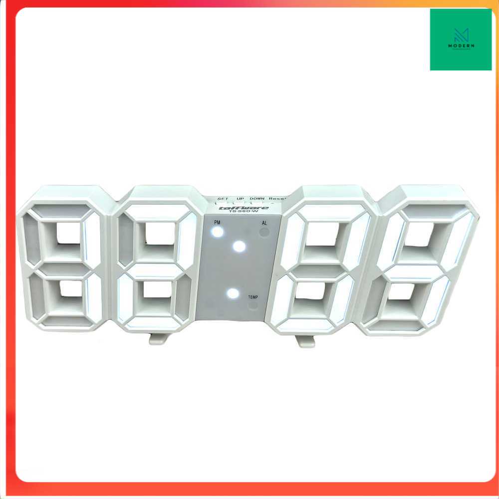 TD-DCB Taffware Jam Meja LED Digital Clock - TS-S60-W