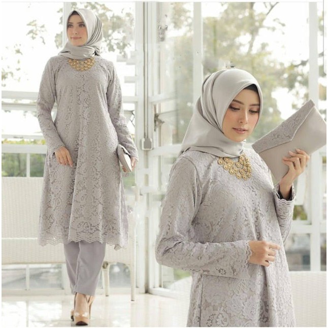 Setelan KEBAYA BROKAT / KEBAYA tunik REAL PICK-KEBAYA BROKAT / Kebaya Modern / Kebaya Tunik Modern 2
