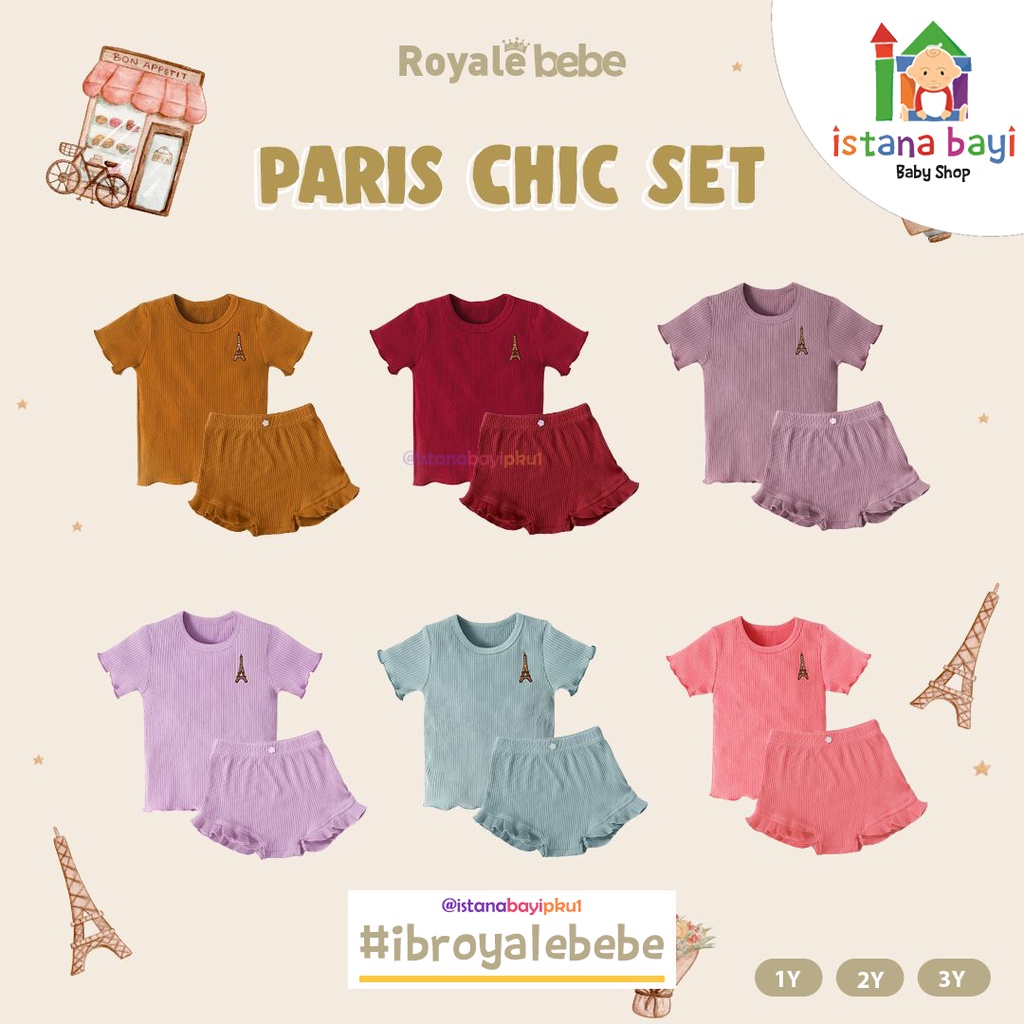 Royale bebe Paris Chic Set /Setelan anak perempuan