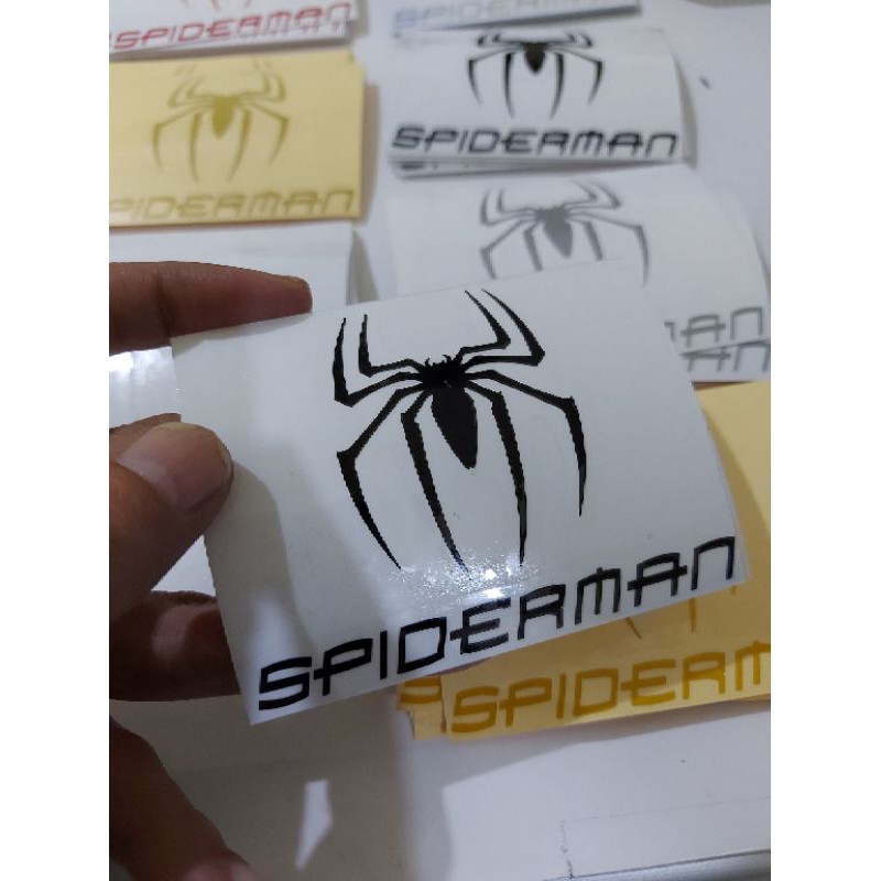 STICKER LOGO SPIDERMAN MOBIL MOTOR LAPTOP CUTTING