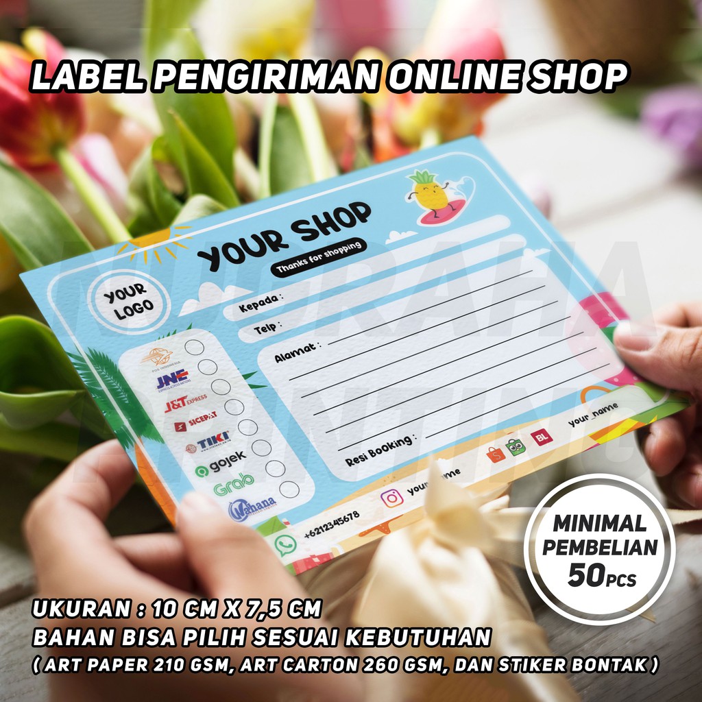 

LABEL PENGIRIMAN OLSHOP/LABEL BARANG/LABEL CUSTOM