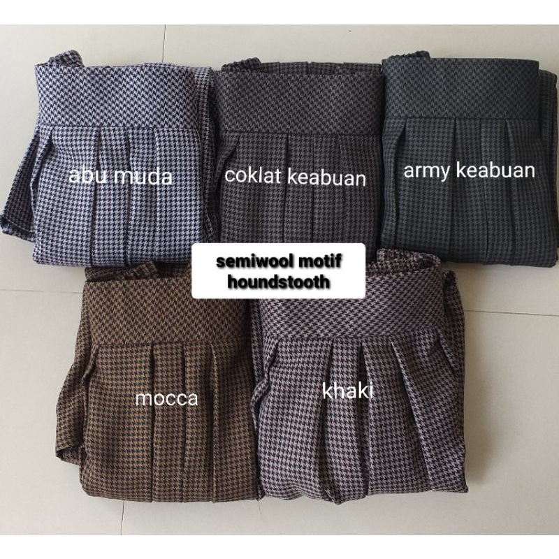 ROK MIDI 7/8 MOTIF HOUNDSTOOTH HAURAHELWA