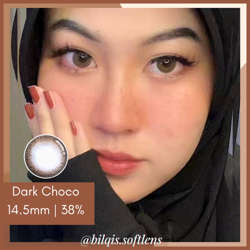 Softlens Dark Series / Dark Choco 14.5mm / Softlens Coklat Natural