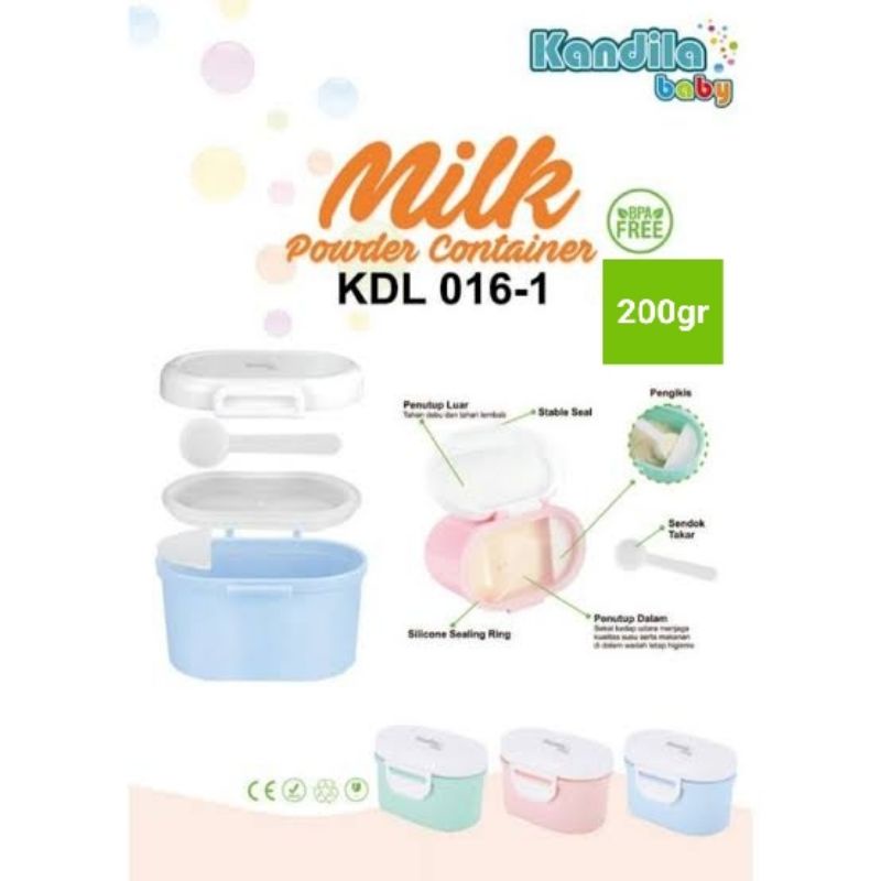 Kandila Baby One Touch Milk Powder Container Kedap Udara KDL016-1 400gr KDL016-2 800gr KDL016-4 360gr KDL016-5 450gr KDL016-6 700gr KDL016-7 900gr - Kandila Tempat Susu Formula Bayi - Wadah Sufor - Tenpat Bubuk Susu Bayi