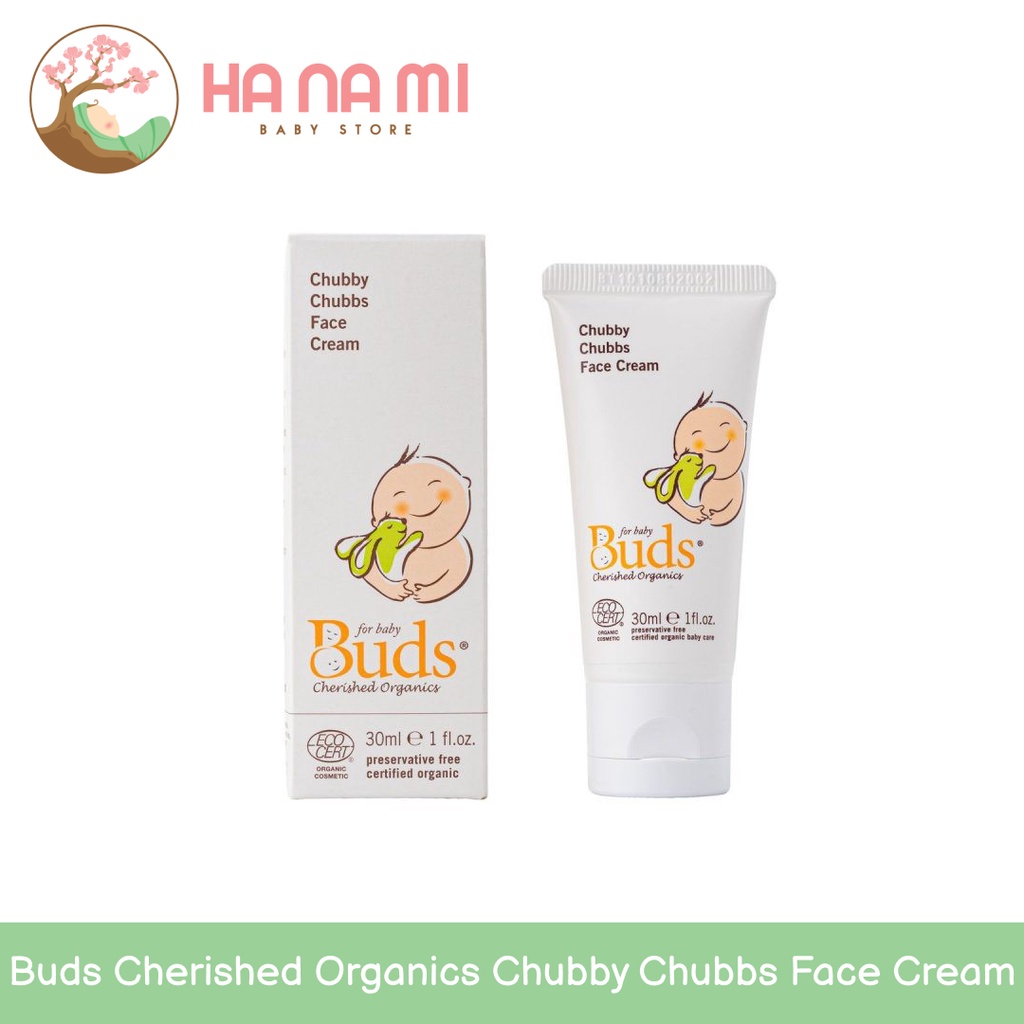 Buds Cherished Organics Chubby Chubbs Face Cream  - Lotion atau Krim Pelembab Perawatan Kulit Wajah Bayi dan Anak