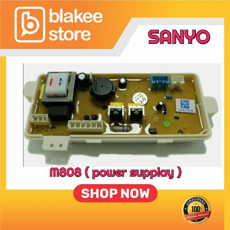 MODUL PCB MESIN CUCI SANYO ASW85SB ASW 86SB ( POWER SUPPLAY)