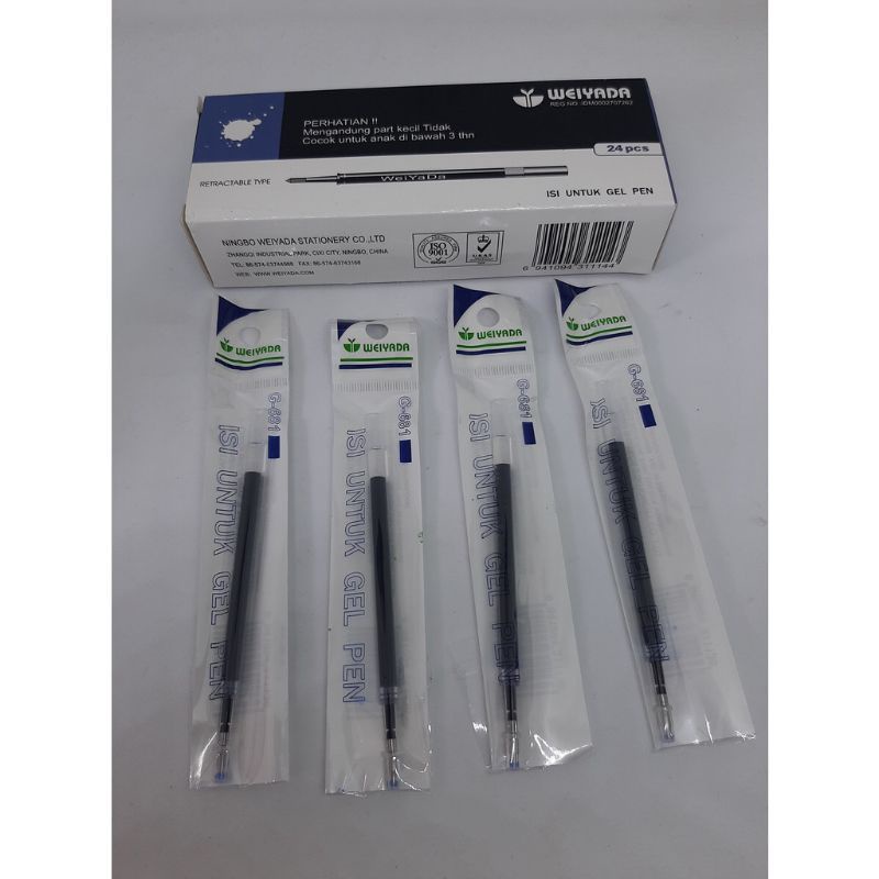 

Refill Isi Pulpen Weiyada 0,7 mm per pak 24 pcs