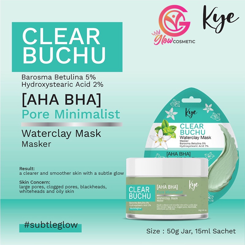 KYE CLEAR BUNCHU AHA BHA PORE MINIMALIST WATERCLAY MASK 50GR JAR