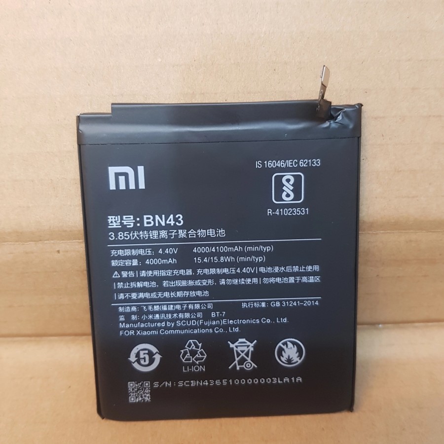 Baterai Xiaomi Redmi Note 4X Ori