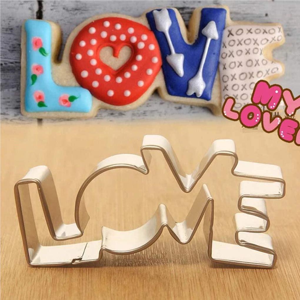 (house2020) 8pcs / Set Cetakan Kue / Biskuit Bentuk Hati Bahan Stainless Steel Untuk Hari Valentine