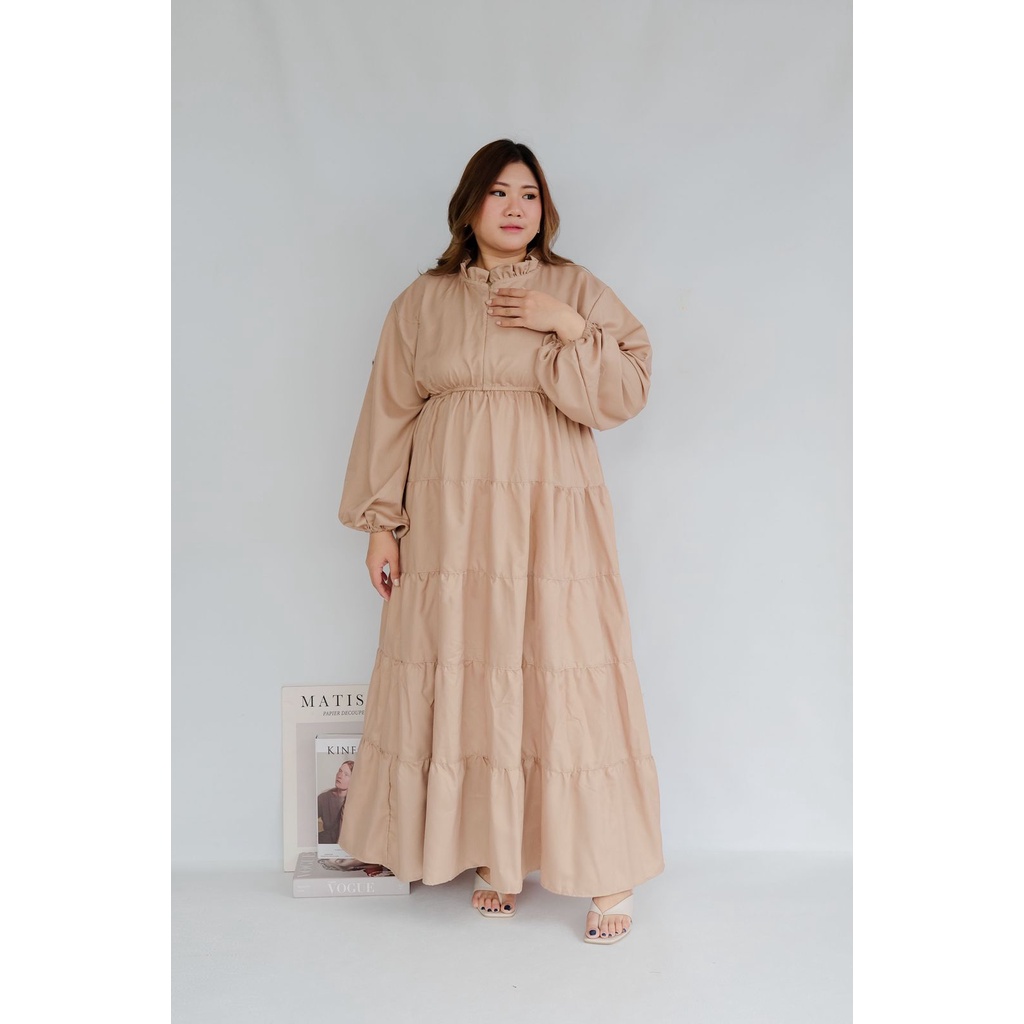 BIGWELL HALLEY DRESS POLOS  SET- DRESS JUMBO/ DRESS BIGSIZE/ DRESS PLUSSIZE /SETELAN WANITA BIG SIZE / SETELAN JUMBO