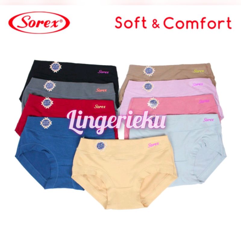 Sorex 1232 CD Celana Dalam Wanita Soft Comfort Basic Midi Katun