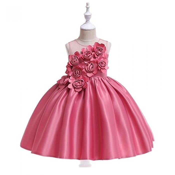 Gaun Anak - Ulang Anak Satin Pesta Dress Party Tahun Dress Anak Satin Dress Anak B
