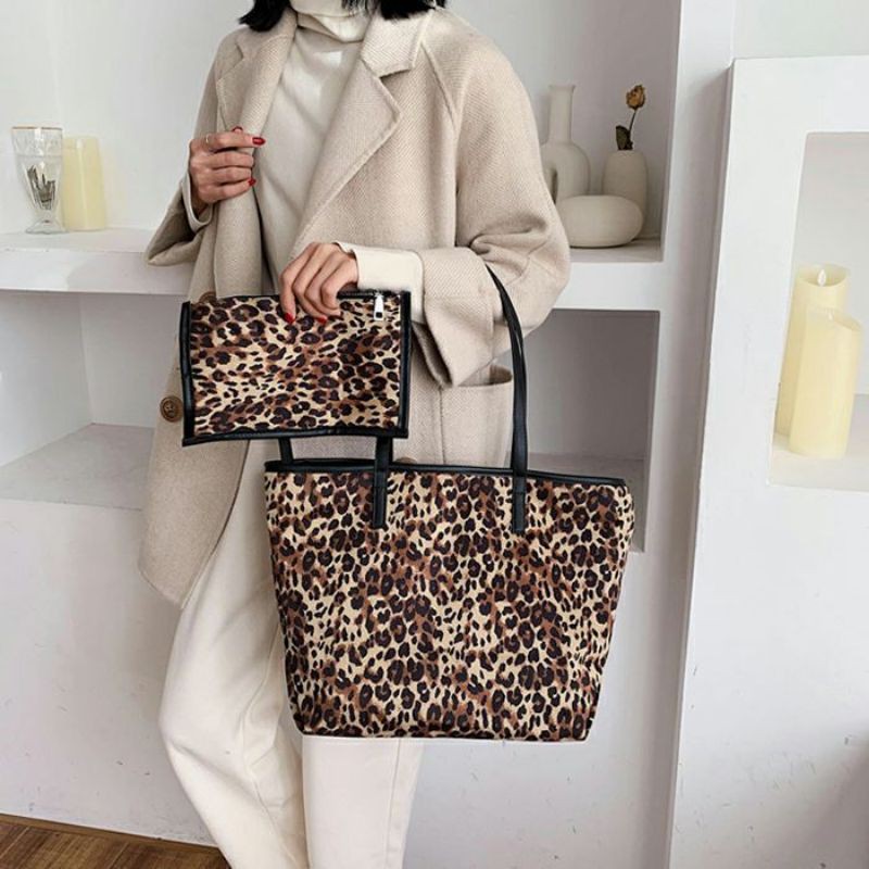 ToteBag Leopard with pouch