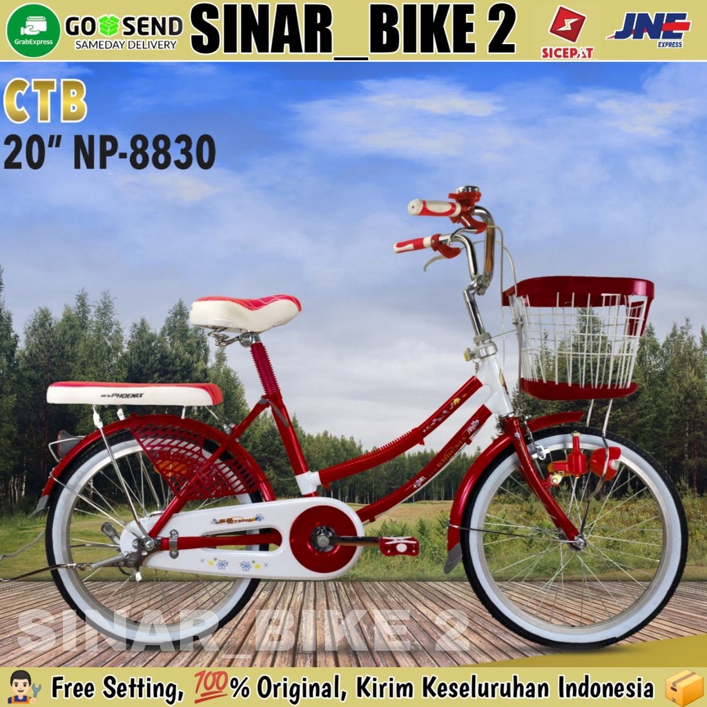 Sepeda Keranjang Dewasa PHOENIX NP-8830 Perempuan Uk 20 24 &amp; 26 Inch