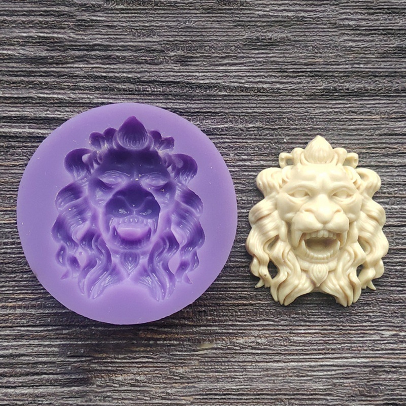 SIY  Lion Head Mold Silicone Epoxy Resin Casting Mold Ornament Jewelry Making Tools