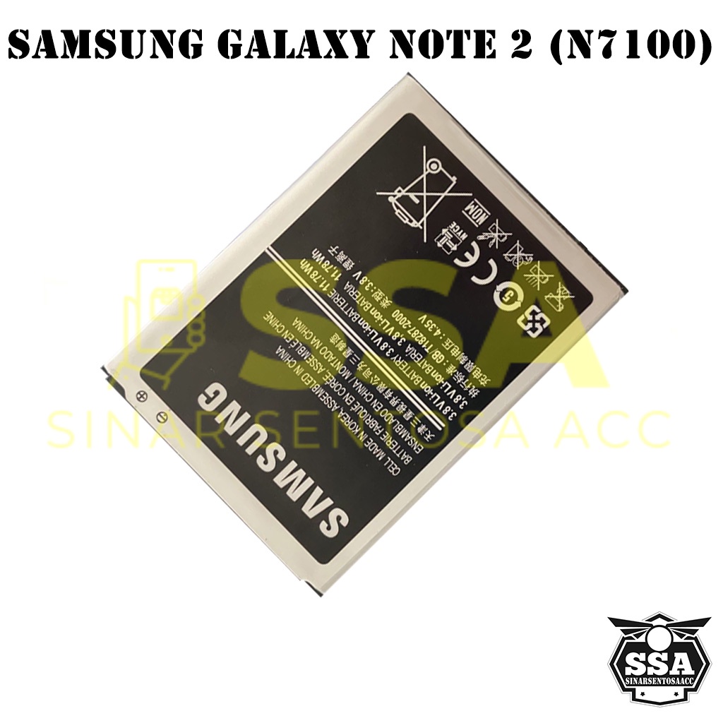 Baterai Original OEM Samsung Galaxy Note 2 N7100 EB595675LU Note2 HP Ori Battery Batrai Batre Batu Batere GARANSI AWET MURAH