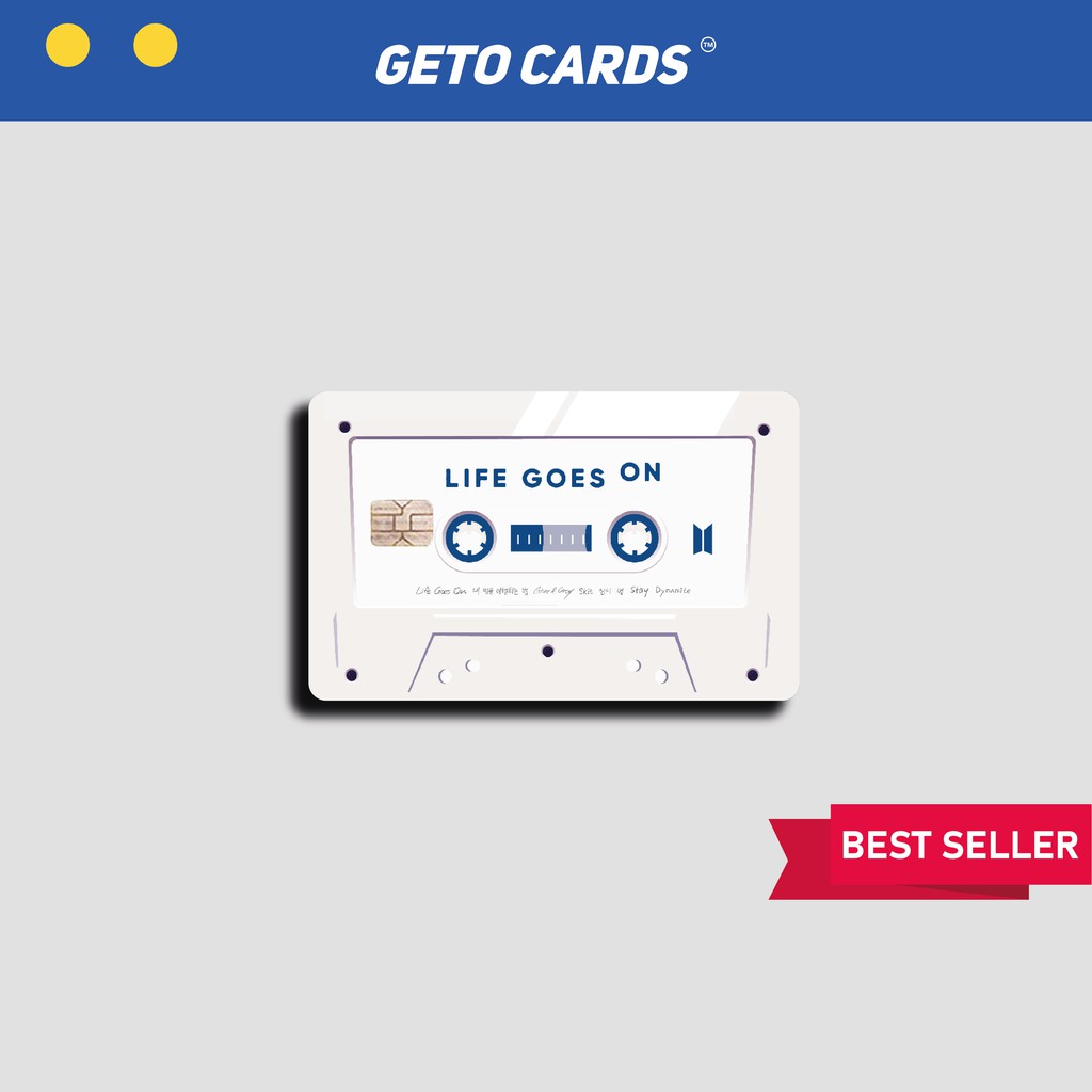 

Stiker Sticker Skin Kartu Atm BTS Cassette Tape Edition | GETOCARD GETO CARDS