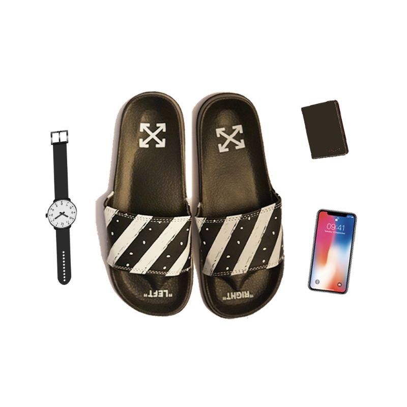 Sandal Off-white Slides Sandal Pria Murah Sandal Off-white Premium Sandal Slop pria import