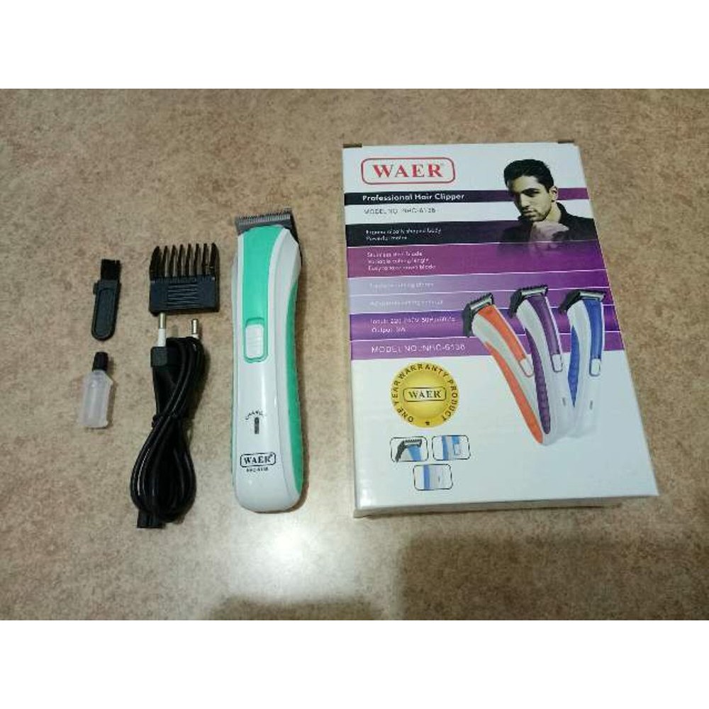 Alat Cukur Rambut / Jenggot Waer NHC-6138 Rechargeable