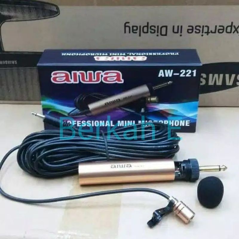 Mic Kabel Mic Imam Jepit Aiwa AW-221 Mic Clip On