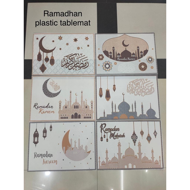 TAPLAK MEJA RAMADHAN LEBARAN HARI RAYA UKURAN JUMBO 120X60CM / TAPLAK MEJA ANTI AIR ANTI MINYAK TAPLAK MEJA HIAS MOTIF TIMBUL