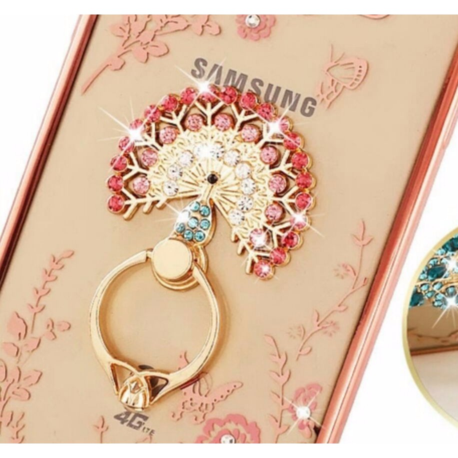 OPPO NEO 7 / A33 Fashion Case Flower Rhinestone Cell TPU Softcase FREE RING