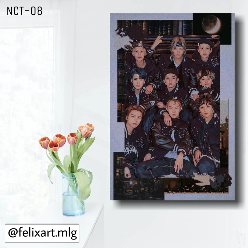 Jual Hiasan Dinding Poster Nct Frame Kayu Hiasan Dinding Aesthetic Wall