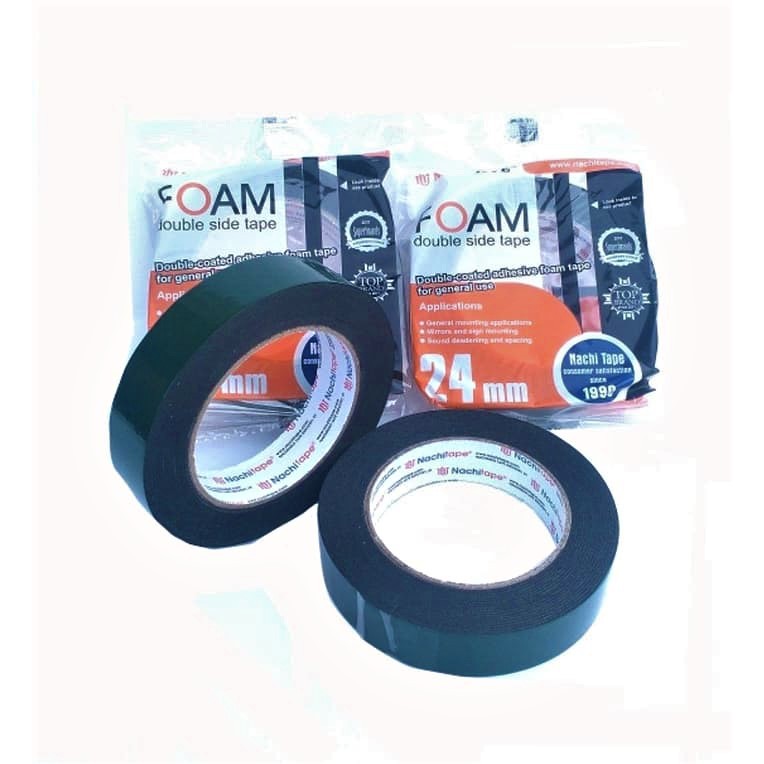 Foam NACHI 24MM Doubel Tape Busa Selotip Lakban Isolasi Hijau 4.5 Meter Murah