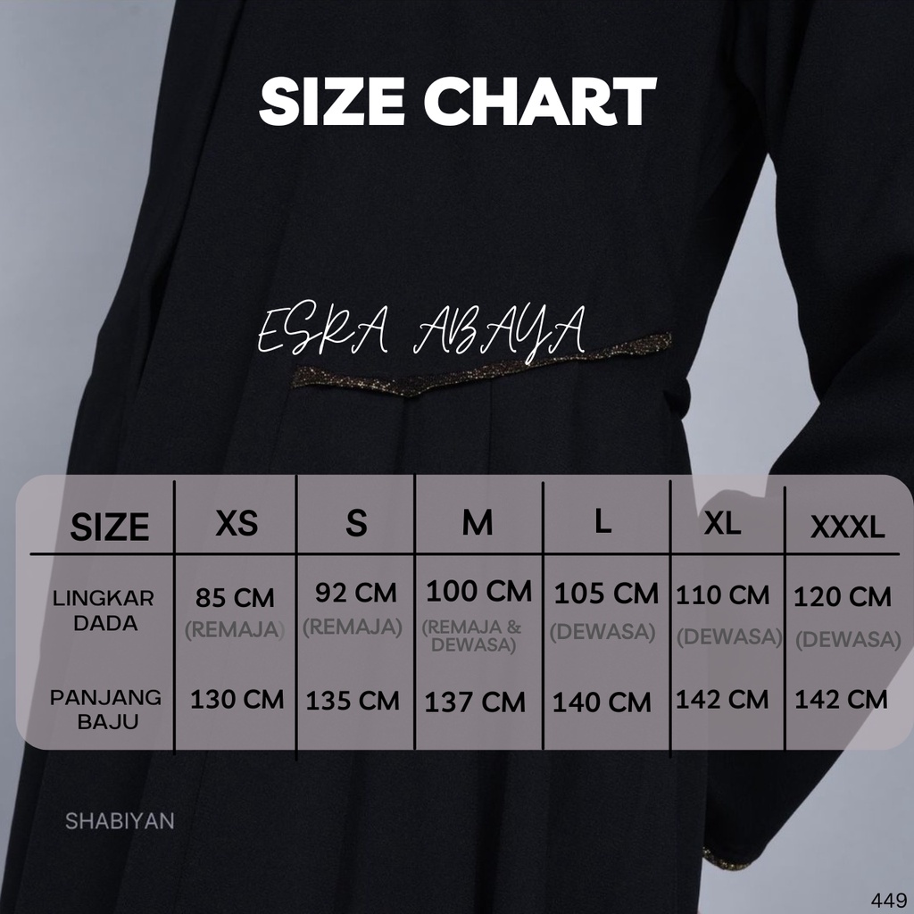 SHABIYAN 449 Gamis Hitam Polos Abaya Premium | Esra-6