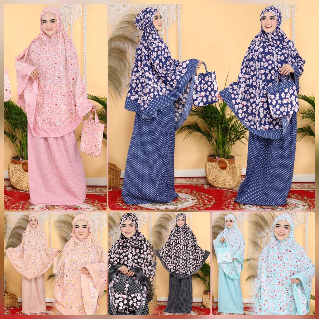 MUKENA DEWASA DAN KID SAKURA RAYON HM ( DIJUAL TERPISAH ) REALPIC