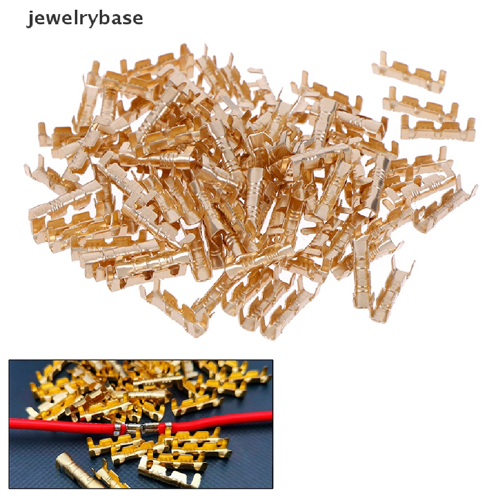 100 Pcs Konektor Kawat Listrik Bahan Tembaga Kuningan Ukuran 0.5-1.5mm2