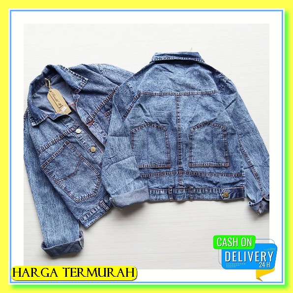 Jaket Jeans Wanita Oversize Jacket Jins Levis Cewek Remaja Import Ed [Jaket Jeans Live Love Bc]J Hop