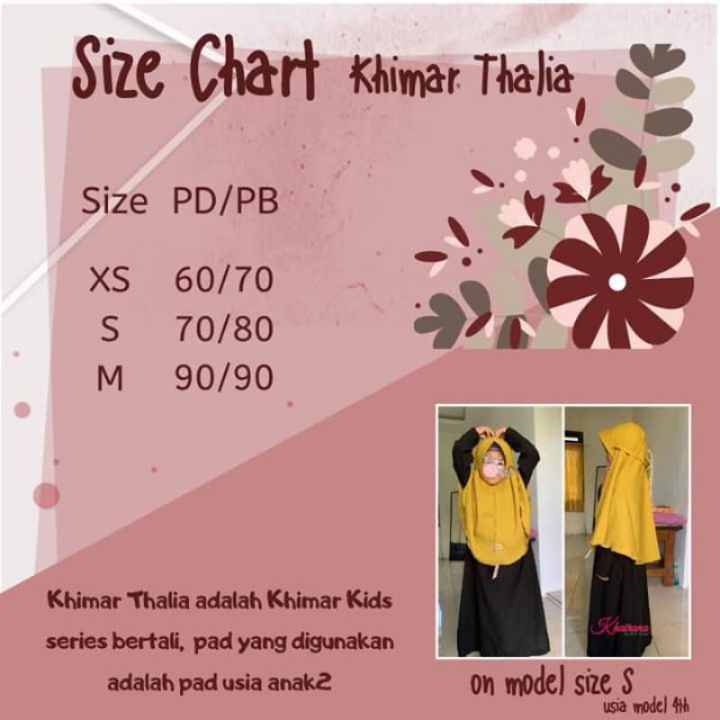 Thalia Kids Non Pad/Pad Size M By Khairana Muslim Wear