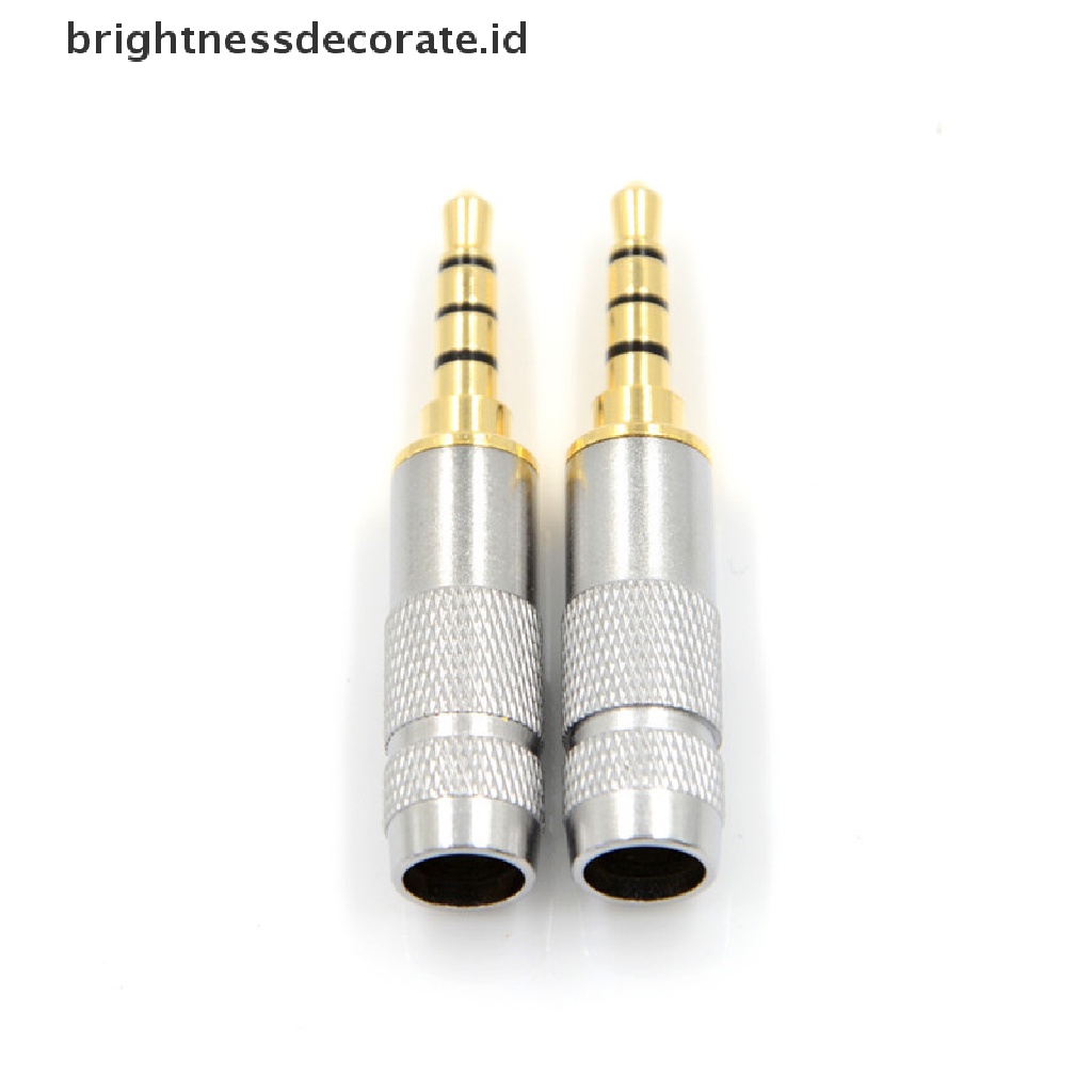 Konektor Jack Audio Male Plug 3.5mm 4 Tiang Untuk Headphone