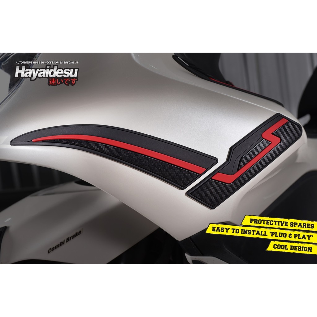 

Hayaidesu Middle Front Side Protector Cover Honda PCX Aksesoris Decal Variasi Carbon PCX