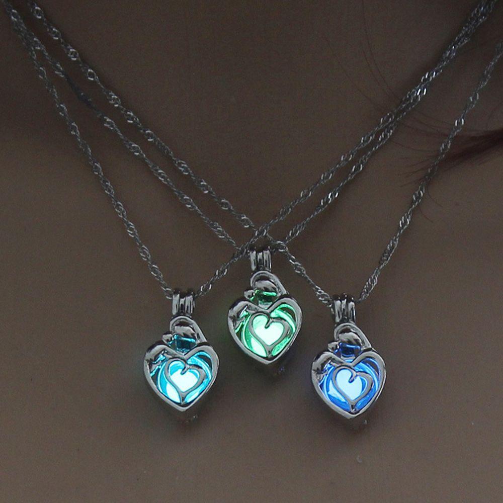 Lily Luminous Necklace Choker Liontin Kalung Adjustable Glow in the Dark