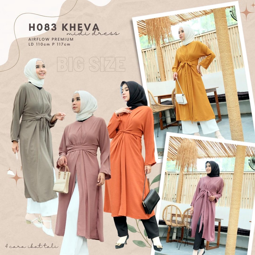 KHEVA MIDI DRESS / ATASAN WANITA