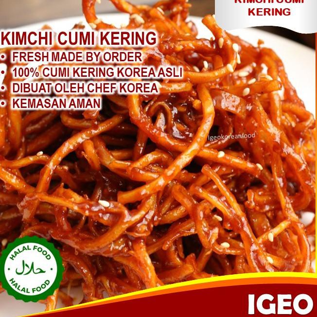 

CRAZY DISKON!!!! Kimchi Cumi Kering 100g Halal Original Makanan Instan Korea Lezat