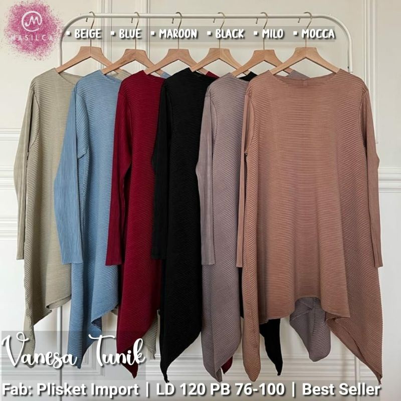 VANESA TUNIK PLISKET IMPORT BY MASILCA
